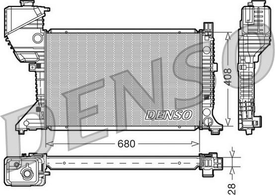 Denso DRM17015 - Радиатор, охлаждение двигателя autospares.lv
