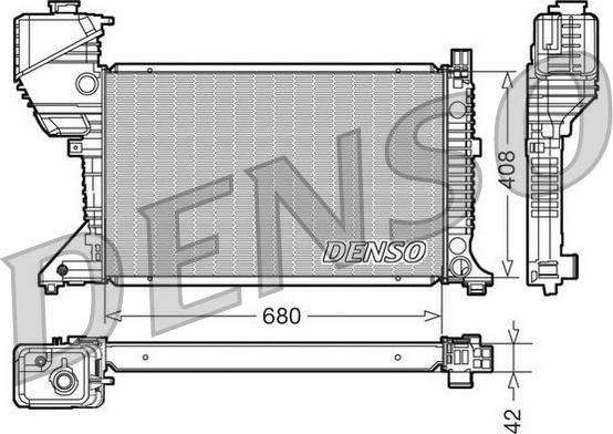 Denso DRM17017 - Радиатор, охлаждение двигателя autospares.lv