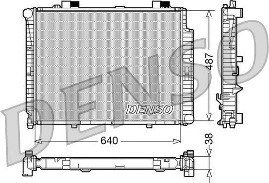 Denso DRM17085 - Радиатор, охлаждение двигателя autospares.lv