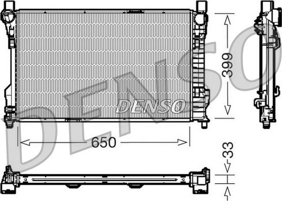 Denso DRM17082 - Радиатор, охлаждение двигателя autospares.lv