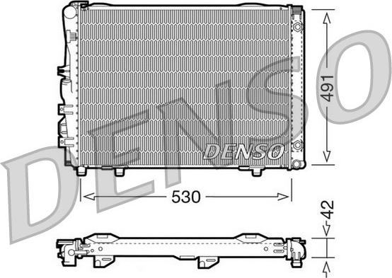 Denso DRM17030 - Радиатор, охлаждение двигателя autospares.lv