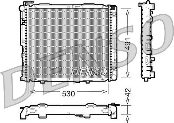 Denso DRM17037 - Радиатор, охлаждение двигателя autospares.lv