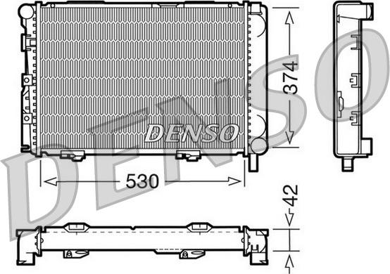 Denso DRM17025 - Радиатор, охлаждение двигателя autospares.lv