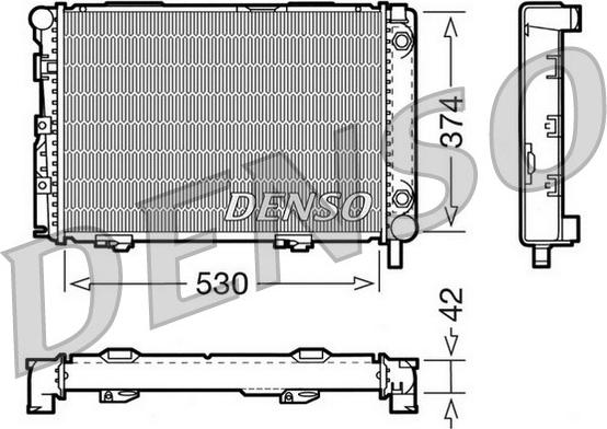 Denso DRM17026 - Радиатор, охлаждение двигателя autospares.lv