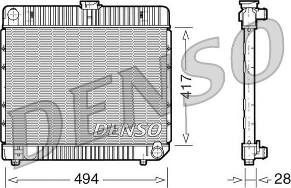 Denso DRM17020 - Радиатор, охлаждение двигателя autospares.lv