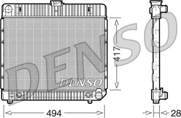 Denso DRM17021 - Радиатор, охлаждение двигателя autospares.lv