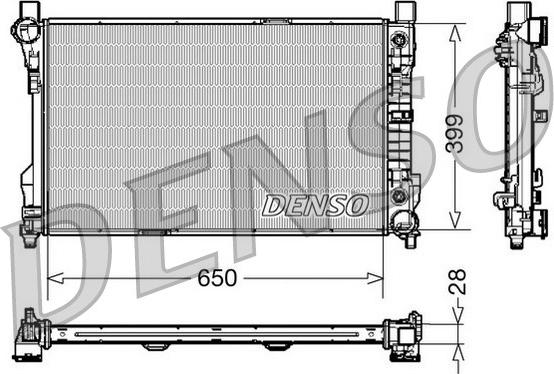 Denso DRM17079 - Радиатор, охлаждение двигателя autospares.lv