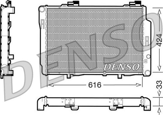 Denso DRM17070 - Радиатор, охлаждение двигателя autospares.lv