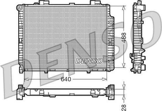 Denso DRM17101 - Радиатор, охлаждение двигателя autospares.lv