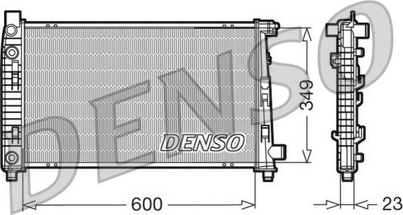 Denso DRM17102 - Радиатор, охлаждение двигателя autospares.lv