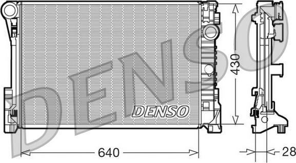 Denso DRM17110 - Радиатор, охлаждение двигателя autospares.lv