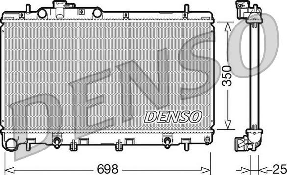 Denso DRM36011 - Радиатор, охлаждение двигателя autospares.lv