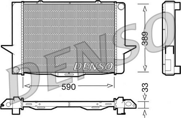 Denso DRM33040 - Радиатор, охлаждение двигателя autospares.lv