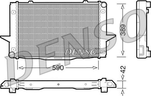 Denso DRM33043 - Радиатор, охлаждение двигателя autospares.lv