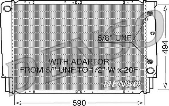 Denso DRM33054 - Радиатор, охлаждение двигателя autospares.lv