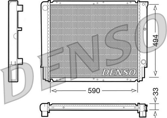 Denso DRM33050 - Радиатор, охлаждение двигателя autospares.lv