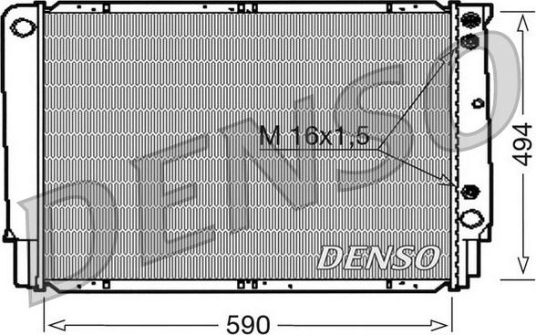 Denso DRM33053 - Радиатор, охлаждение двигателя autospares.lv