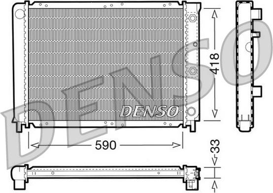 Denso DRM33032 - Радиатор, охлаждение двигателя autospares.lv