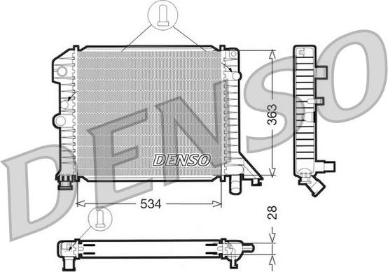 Denso DRM33021 - Радиатор, охлаждение двигателя autospares.lv