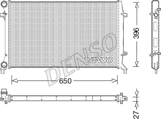 Denso DRM32045 - Радиатор, охлаждение двигателя autospares.lv