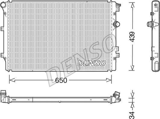 Denso DRM32046 - Радиатор, охлаждение двигателя autospares.lv