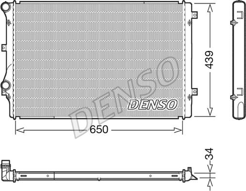 Denso DRM32041 - Радиатор, охлаждение двигателя autospares.lv