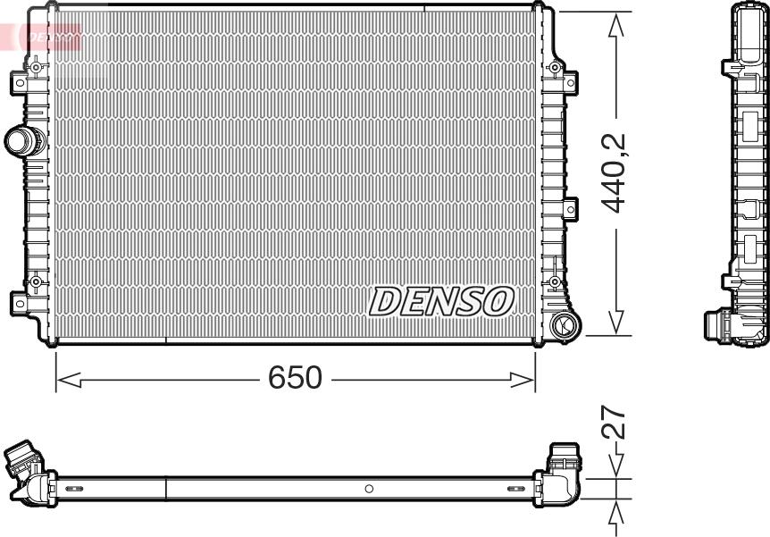 Denso DRM32059 - Радиатор, охлаждение двигателя autospares.lv