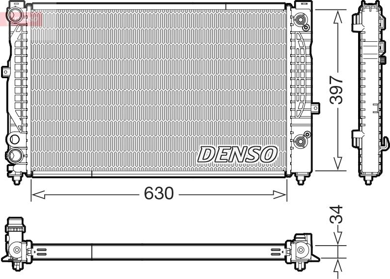 Denso DRM32056 - Радиатор, охлаждение двигателя autospares.lv