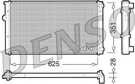 Denso DRM32009 - Радиатор, охлаждение двигателя autospares.lv