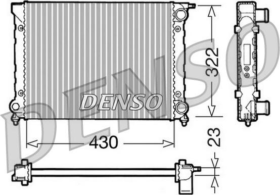 Denso DRM32004 - Радиатор, охлаждение двигателя autospares.lv