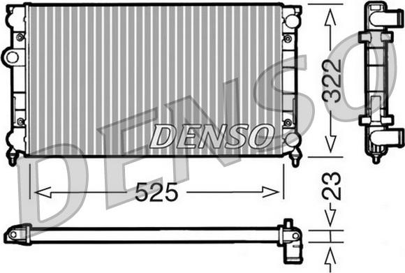 Denso DRM32006 - Радиатор, охлаждение двигателя autospares.lv
