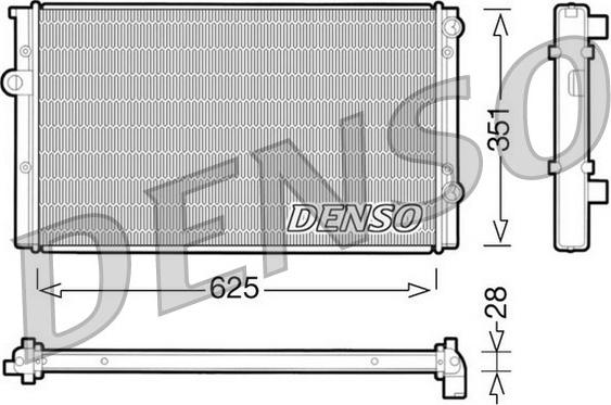 Denso DRM32008 - Радиатор, охлаждение двигателя autospares.lv