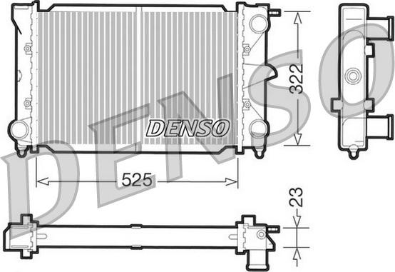 Denso DRM32003 - Радиатор, охлаждение двигателя autospares.lv