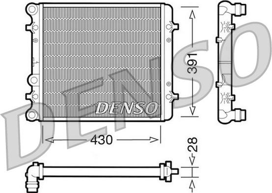 Denso DRM32002 - Радиатор, охлаждение двигателя autospares.lv