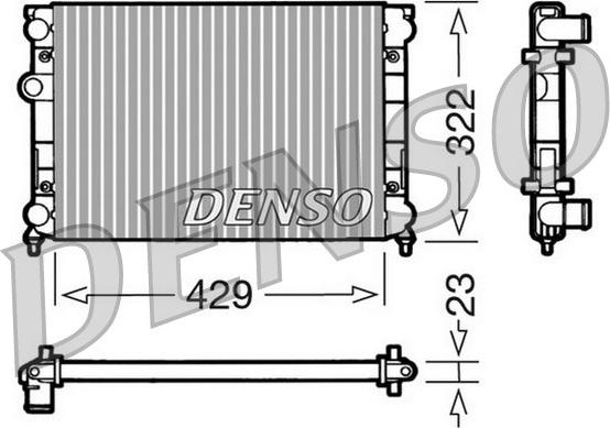 Denso DRM32007 - Радиатор, охлаждение двигателя autospares.lv