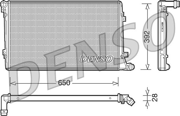 Denso DRM32019 - Радиатор, охлаждение двигателя autospares.lv