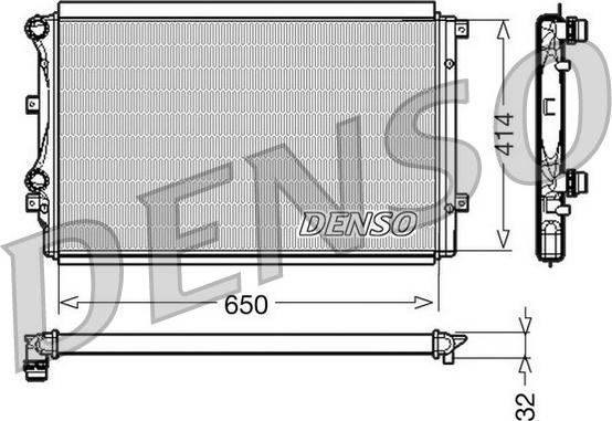 Denso DRM32015 - Радиатор, охлаждение двигателя autospares.lv