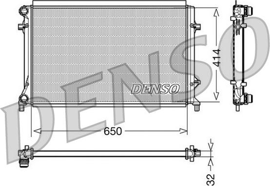 Denso DRM32016 - Радиатор, охлаждение двигателя autospares.lv