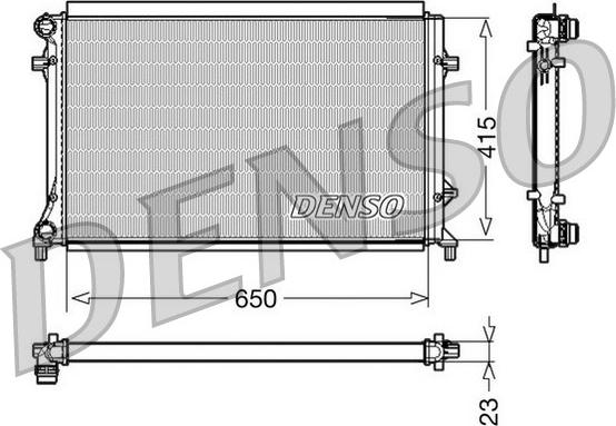 Denso DRM32018 - Радиатор, охлаждение двигателя autospares.lv