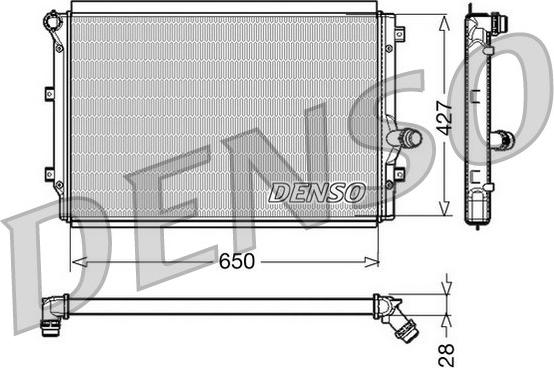 Denso DRM32017 - Радиатор, охлаждение двигателя autospares.lv