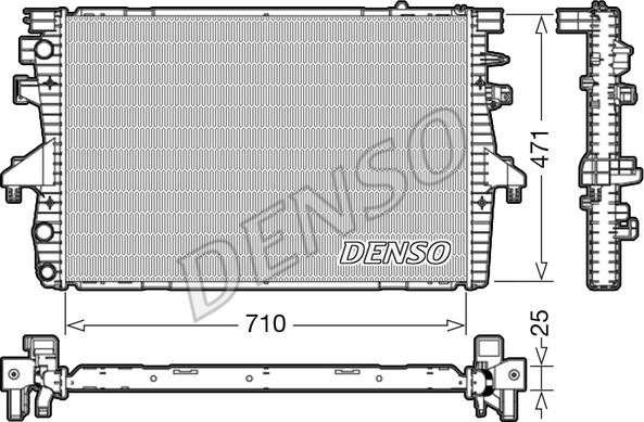 Denso DRM32039 - Радиатор, охлаждение двигателя autospares.lv