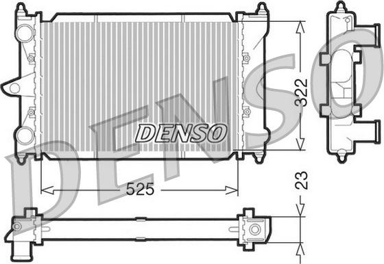 Denso DRM32034 - Радиатор, охлаждение двигателя autospares.lv