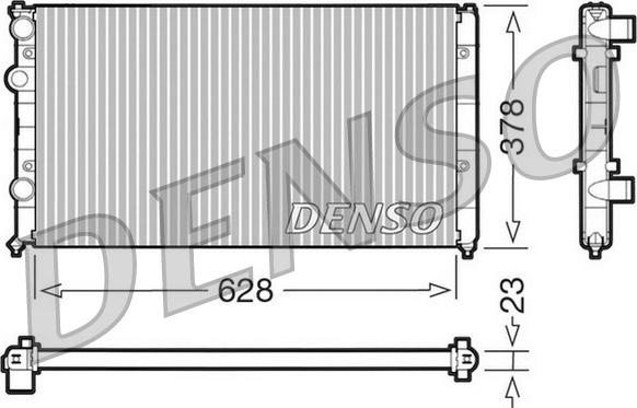 Denso DRM32035 - Радиатор, охлаждение двигателя autospares.lv