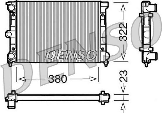 Denso DRM32032 - Радиатор, охлаждение двигателя autospares.lv