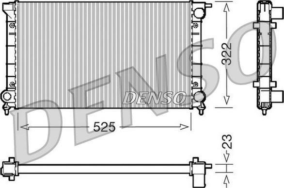 Denso DRM32024 - Радиатор, охлаждение двигателя autospares.lv