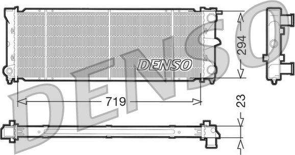 Denso DRM32026 - Радиатор, охлаждение двигателя autospares.lv