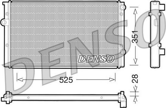 Denso DRM32028 - Радиатор, охлаждение двигателя autospares.lv