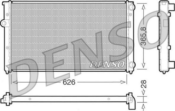 Denso DRM32027 - Радиатор, охлаждение двигателя autospares.lv