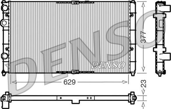 Denso DRM26040 - Радиатор, охлаждение двигателя autospares.lv