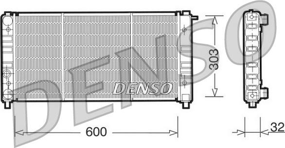 Denso DRM26004 - Радиатор, охлаждение двигателя autospares.lv